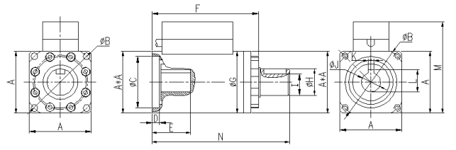 動態(tài)扭矩傳感器CAZF-TD外形尺寸圖 動態(tài)扭矩傳感器CAZF-TD外形尺寸圖